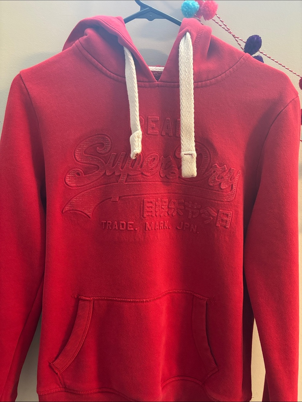 Women's Medium Red Super Dry hoodie